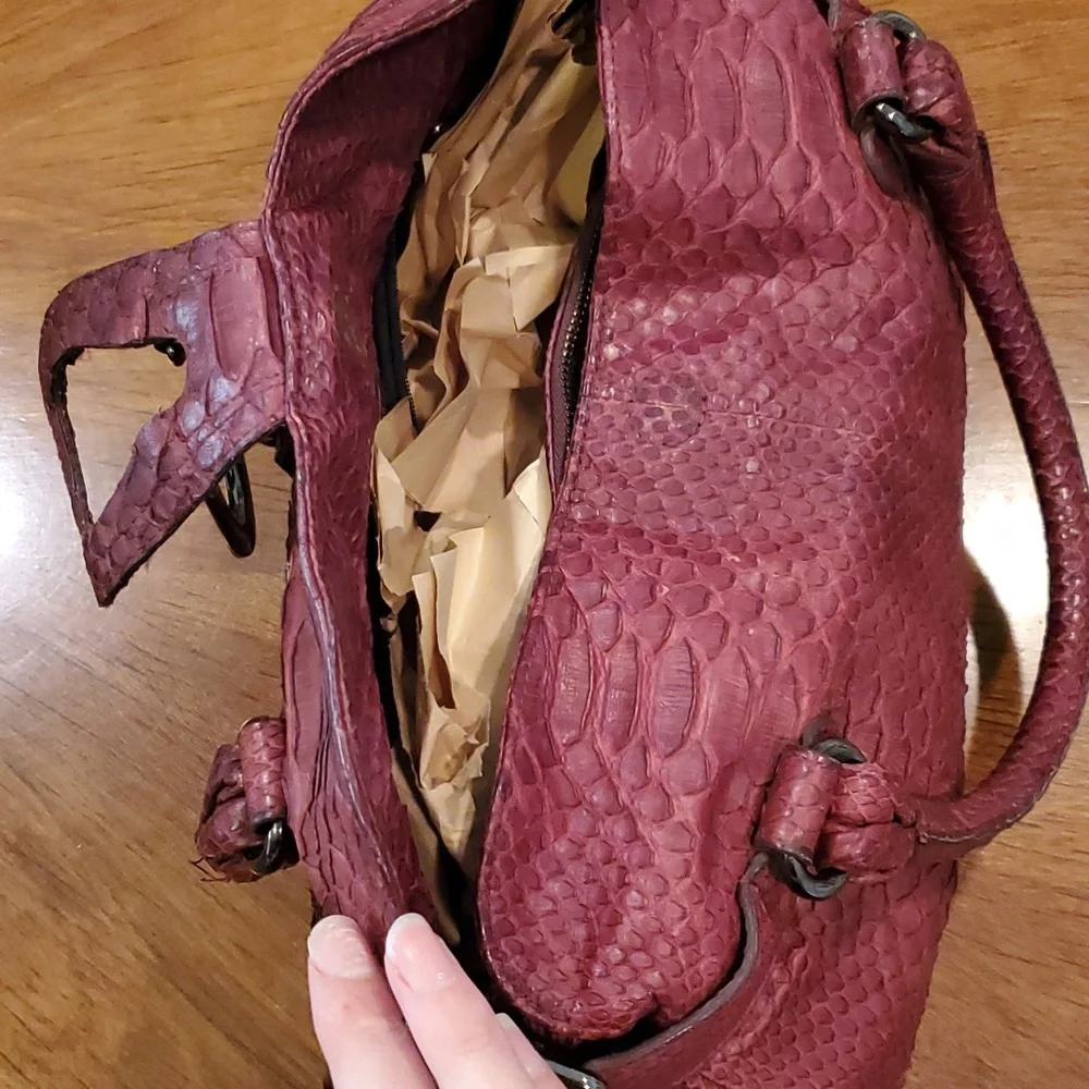Giorgio Armani python skin bag